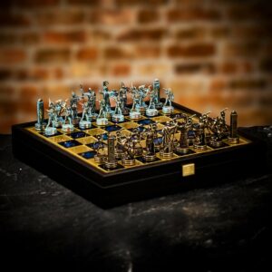 Manopoulos Greek Gods Chess Set - Travel  - can be Engraved or Personalised