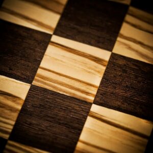 Manopoulos Olive & Wenge Chess Board - Small  - can be Engraved or Personalised