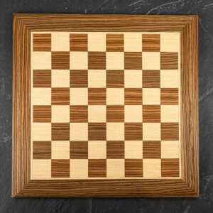 Manopoulos Walnut Wood & Oak Inlaid Handcrafted Chessboard - Medium  - can be Engraved or Personalised