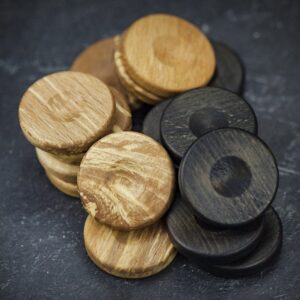 Manopoulos Wooden Checkers - 36mm