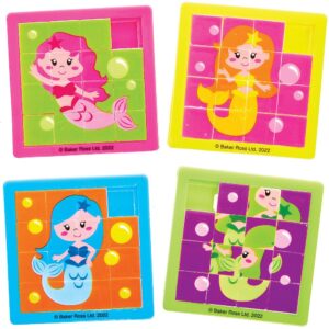 Mermaid Sliding Puzzles (Pack of 6) Creative Play Toys 6 assorted colours - Green