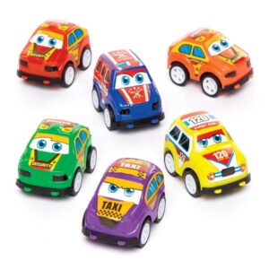 Mini Pull Back Racers (Pack of 6) Pocket Money Toys 6 assorted colours - Green