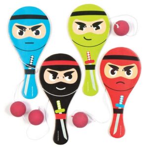 Ninja Paddle Balls (Pack of 4) Toys