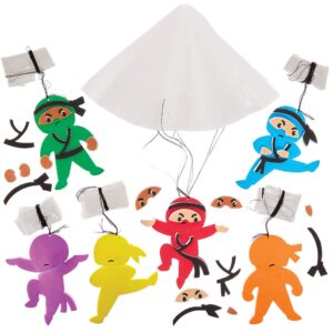Ninja Parachutist Kits (Pack of 6) Toys