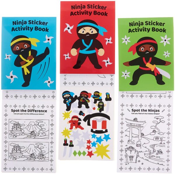 Ninja Sticker Activity Books (Pack of 8) Creative Play Toys