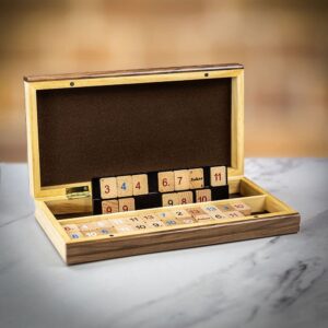 Philos Medium Rummy Set - Walnut & Maple Wood  - can be Engraved or Personalised