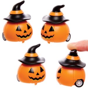 Pumpkin Pull Back Racers (Pack of 5) Halloween Toys