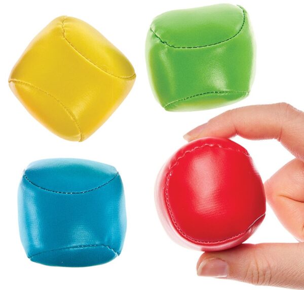 Rainbow Colours Mini Soft Balls (Pack of 6) Pocket Money Toys 6 assorted rainbow colours - Red