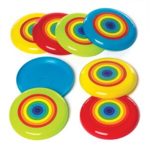 Rainbow Flying Discs (Pack of 8) Toys