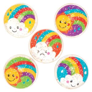 Rainbow Glitter Jet Balls (Pack of 10) Toys