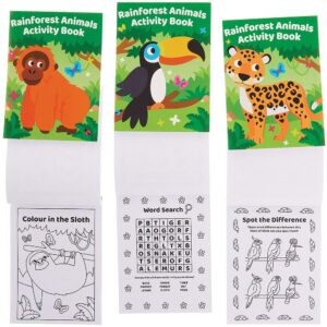Rainforest Animal Activity Books (Pack of 12) Creative Play Toys