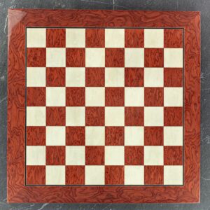 Rechapados Ferrer Deluxe Red Ash Burl Chess Board Chess Board - Medium  - can be Engraved or Personalised