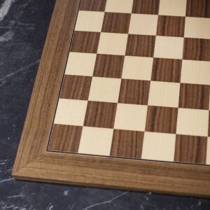Rechapados Ferrer Deluxe Walnut and Sycamore Chess Board - Large  - can be Engraved or Personalised