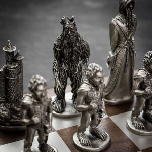 Royal Selangor Lord Of The Rings Pewter Chess Set  - can be Engraved or Personalised