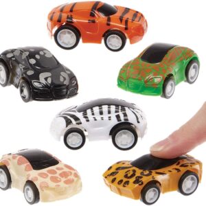 Safari Pull Back Cars (Pack of 6) Pocket Money Toys