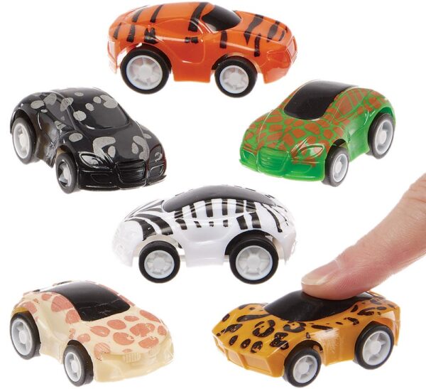Safari Pull Back Cars (Pack of 6) Pocket Money Toys