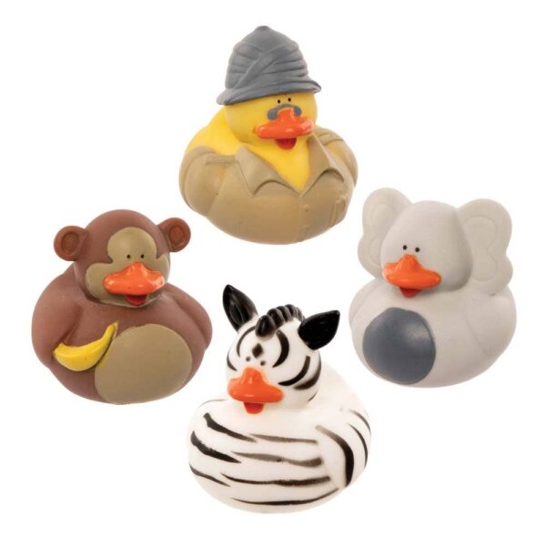 Safari Rubber Ducks (Pack of 6) Toys