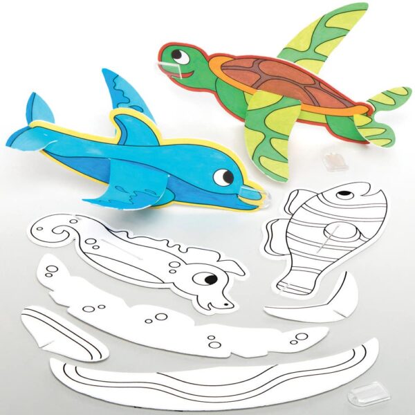 Sealife Colour-in Gliders (Pack of 10) Toys