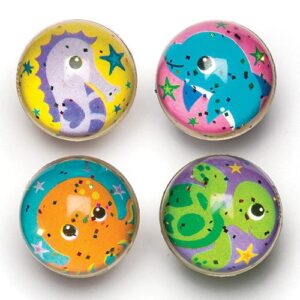 Sealife Glitter Jet Balls (Pack of 8) Toys