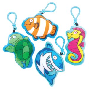 Sealife Plush Keyrings (Pack of 4) Toys