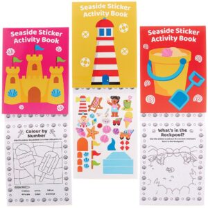 Seaside Sticker Activity Books (Pack of 8) Creative Play Toys