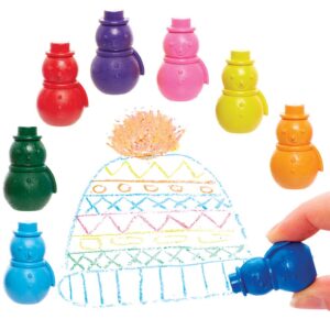 Snowman Crayons (Pack of 8) 8 assorted colours - Light Blue
