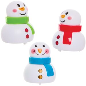 Snowman Pull Back Racers (Pack of 6) 3 assorted scarf colours - Red