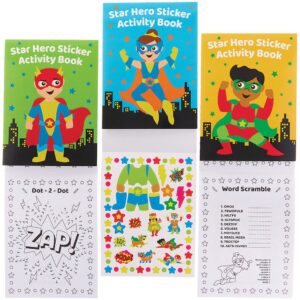Star Hero Sticker Activity Books (Pack of 8) Creative Play Toys