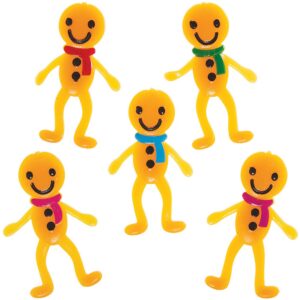 Stretchy Gingerbread Man (Pack of 10) 5 assorted colours - Blue