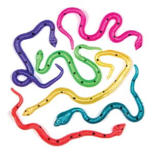 Stretchy Snakes (Pack of 8) Halloween Toys Assorted colours