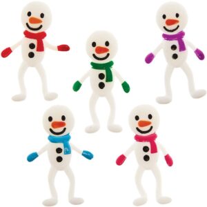Stretchy Snowmen (Pack of 10) 5 assorted colours - Blue