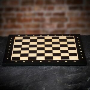 Sunrise Games Black Mahogany and Sycamore Chess Board - Medium  - can be Engraved or Personalised