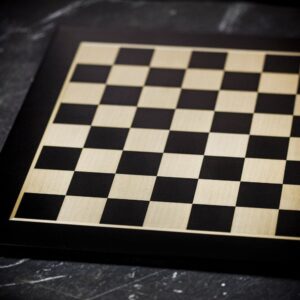Sunrise Games Black Maple and Sycamore Chess Board - Medium  - can be Engraved or Personalised