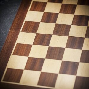 Sunrise Games Folding Mahogany Chess Board - X Large  - can be Engraved or Personalised