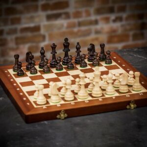 Sunrise Games Hornbeam Staunton Chess Set - Travel  - can be Engraved or Personalised