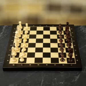 Sunrise Games Staunton No.6 Folding Chess Set - Large  - can be Engraved or Personalised