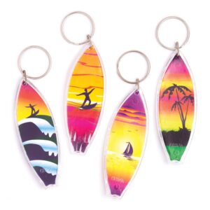Surfboard Keyrings (Pack of 8) Pocket Money Toys