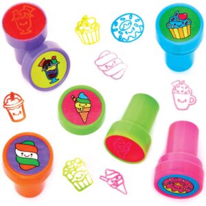 Sweet Treats Self-Inking Stampers (Pack of 10) Small Toys 5 assorted ink colours - Blue
