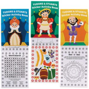 Tudors & Stuarts Sticker Activity Books (Pack of 8) Creative Play Toys