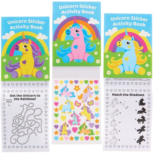 Unicorn Sticker Activity Books (Pack of 8) Creative Play Toys