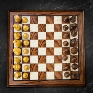 Verma Chess Set Bundle - Rosewood Board & Large Walnut Pieces  - can be Engraved or Personalised