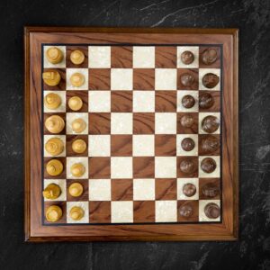 Verma Chess Set Bundle - Rosewood Board & Walnut Pieces  - can be Engraved or Personalised