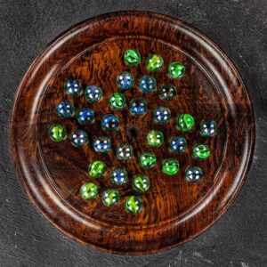 Verma Solitaire with Marbles 9"