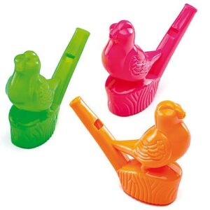 Waterbird Whistles (Pack of 8) Pocket Money Toys 3 assorted colours - Pink