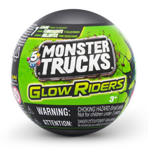5 Surprise Monster Trucks Glow Riders Mystery Capsule Series 2 by ZURU (Styles Vary)