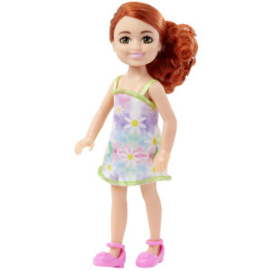 Barbie Chelsea 15cm Doll - Red Hair and Floral Dress