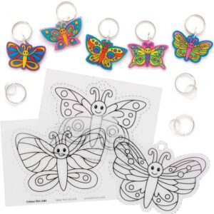 Butterfly Super Shrink Keyrings (Pack of 8) Craft Kits