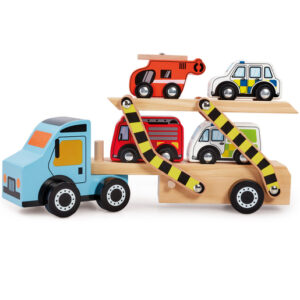 Early Learning Centre Wooden Emergency Car Transporter Vehicle