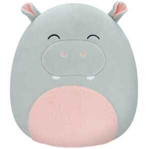 Original Squishmallows 12' Soft Toy - Harrison The Grey Hippo