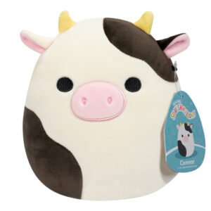 Original Squishmallows 7.5' Soft Toy - Connor the Black and White Cow